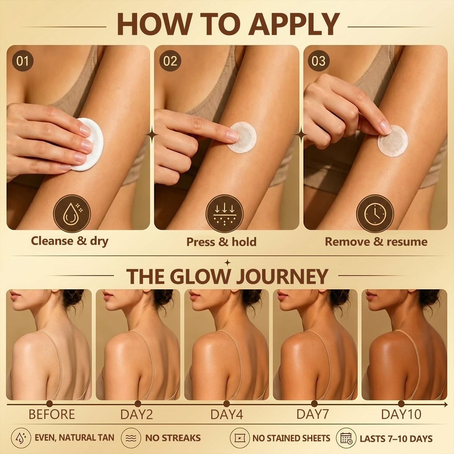 โจ๐ฅ๐๐ฎ๐ณ๐ฎ๐ฐ๐ฒยฎ Sunless Natural Glow Transdermal Tanning Micro-Needle Patch