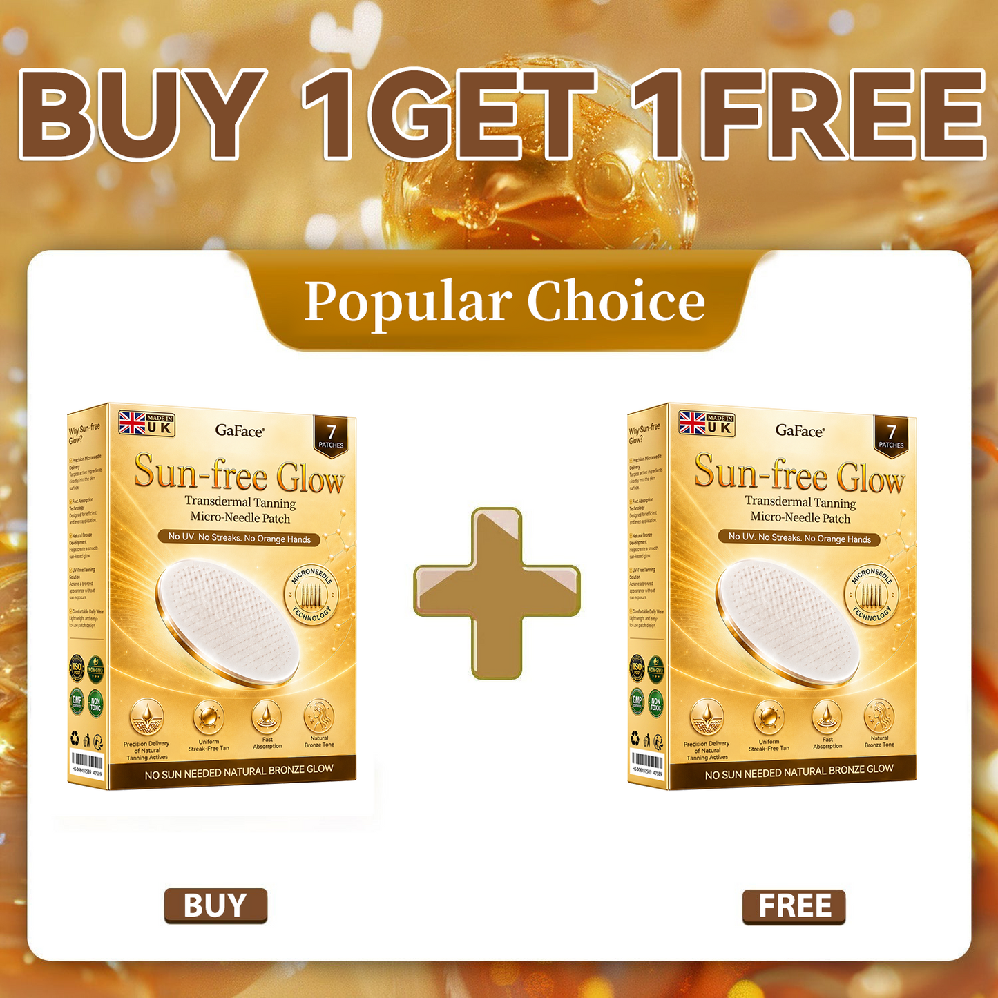 ✨🔥𝗚𝗮𝗳𝗮𝗰𝗲® Sunless Natural Glow Transdermal Tanning Micro-Needle Patch