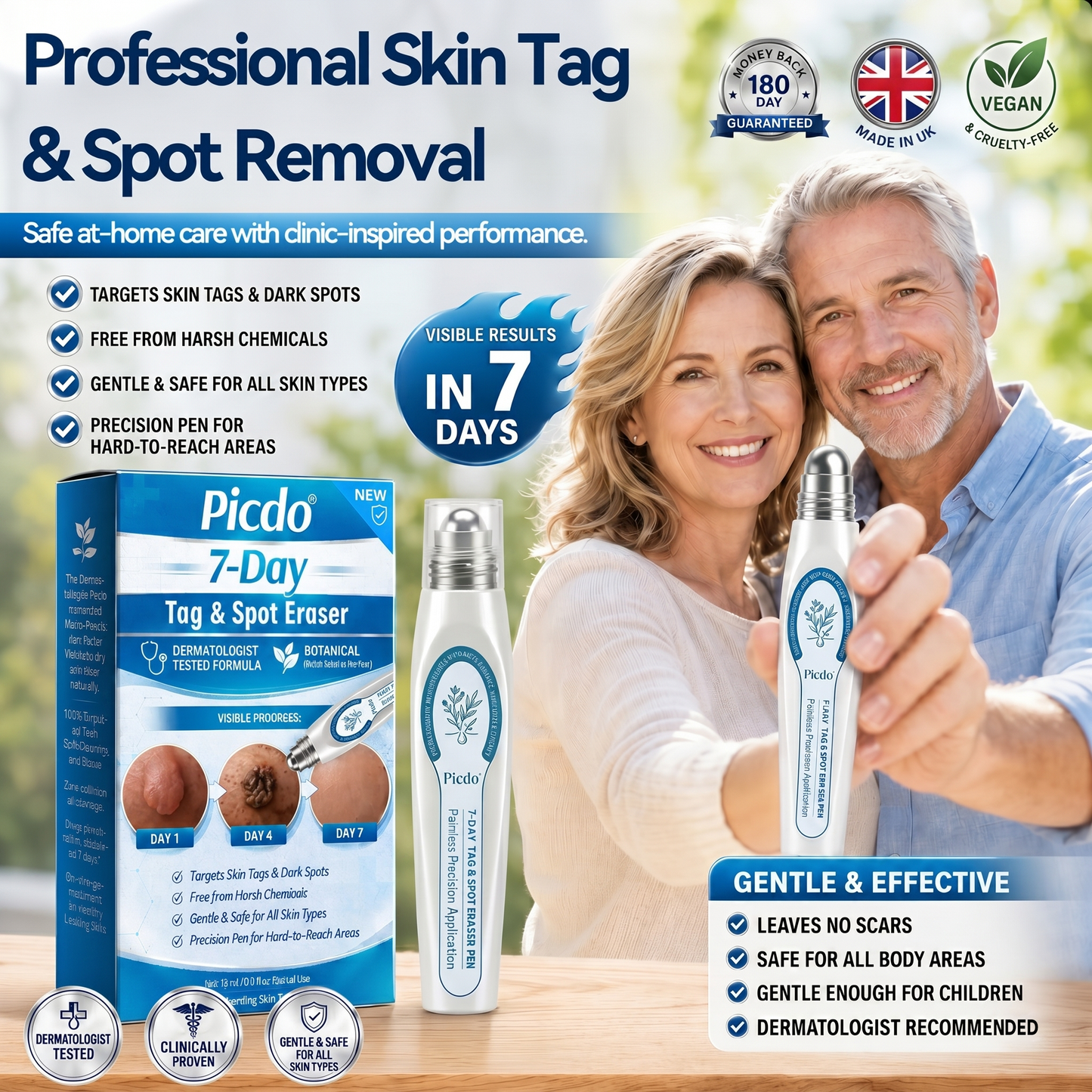 🎁🎁𝐏i𝐜𝐝o®7-𝐷𝑎𝑦 𝗧𝐚𝐠 & 𝗦𝗽𝐨𝐭 𝐄𝐫𝒂𝒔𝒆𝒓(Zero Pain, Zero 𝐒𝐜𝐚𝒓𝒔 Rollerball)